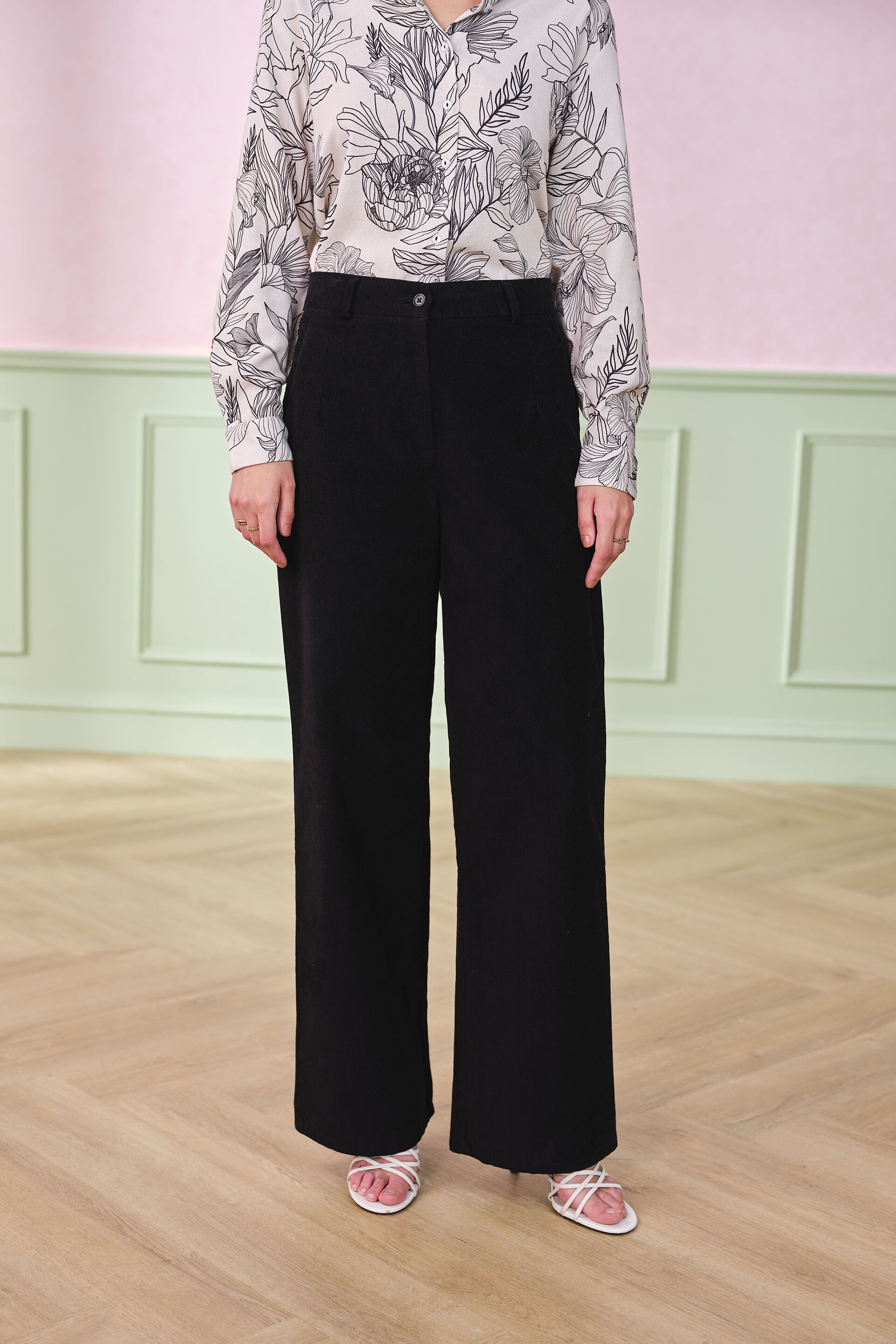 Midnight Tread Corduroy Pants, Black, image 1